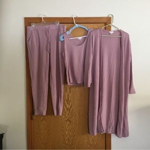 Three-piece, lounger/pajama set